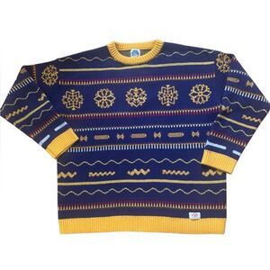 Barilla Pasta Special Edition Holiday Snowflake Sweater Mens medium